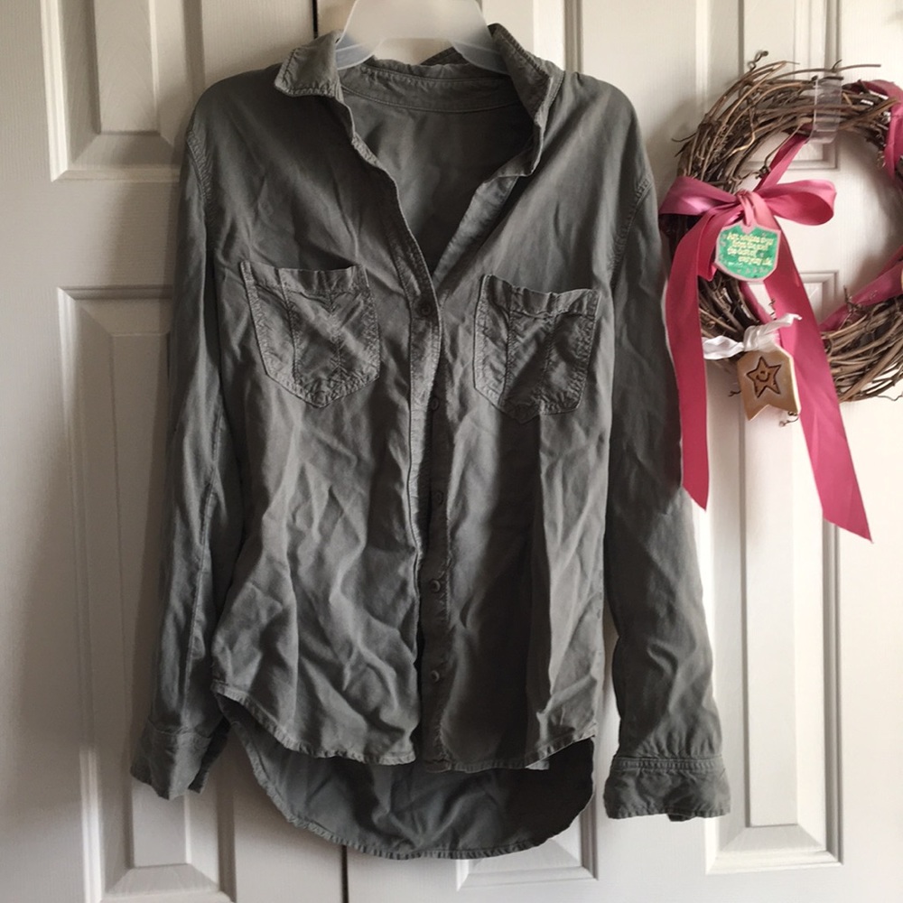 Olive green top
